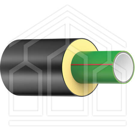 ISO-TECHNIK TUBO FIBER -T PREISOLATO PROTETTO PE-HD SDR7,4 ø90-160mm BARRA 5,8m