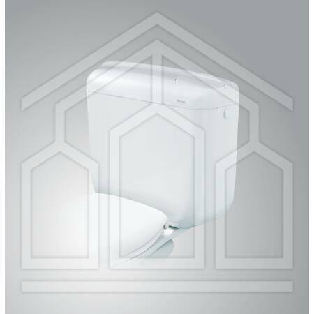 MULTY CASSETTA WC ESTERNA MONOBLOCCO MECCANICA 2 TASTI LATERALE E INFERIORE CHAMPAGNE