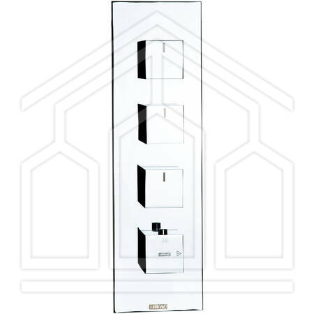 0912/3H/P/E PARTE ESTERNA MISCELATORE TERMOSTATICO INCASSO 3 USCITE HP BIANCO OPACO
