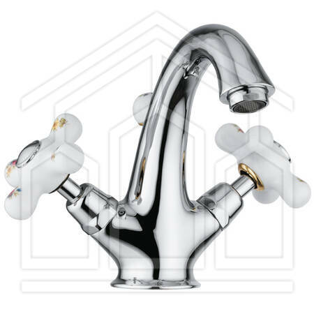 4005/5 GRUPPO LAVABO MONOFORO BOCCA ALTA ORO