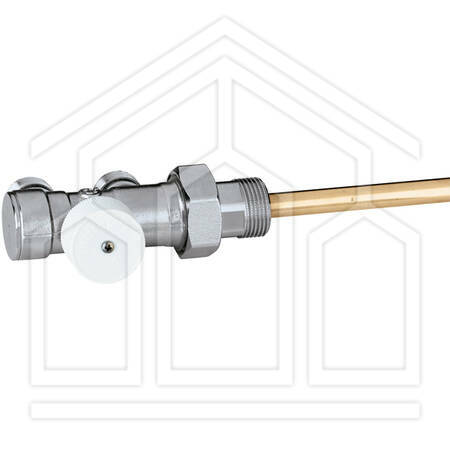 348 VALVOLA MONOTUBO CON COMANDO RADIALE PORTATA100% CROMO ø1/2"