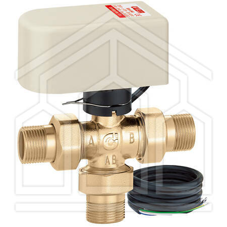 6443 VALVOLA A SFERA 3VIE MOTORIZZATA ø1" 230V Kv 9,0m3/h 8VA.