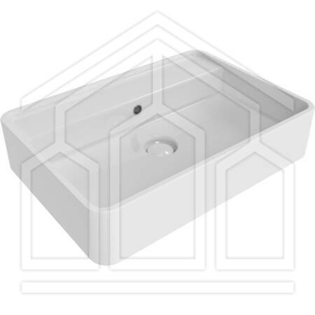 MINIWASH 60 LAVABO APPOGGIO CON PIANO RUBINETTERIA BIANCO