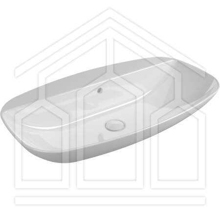 NUDASLIM 75 LAVABO APPOGGIO/SOSPESO CON PIANO RUBINETTERIA BIANCO