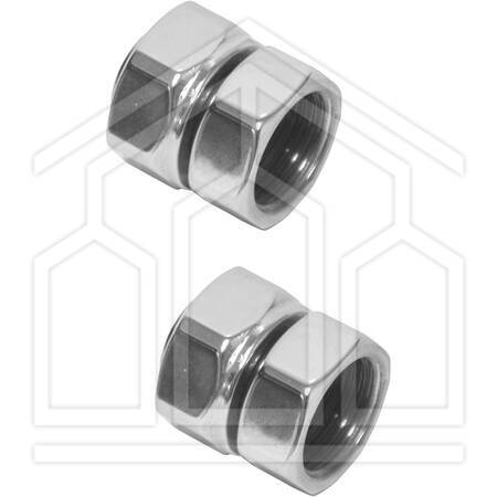 COPPIA ADATTATORI TUBO FERRO D.3/8" LUCIDATO