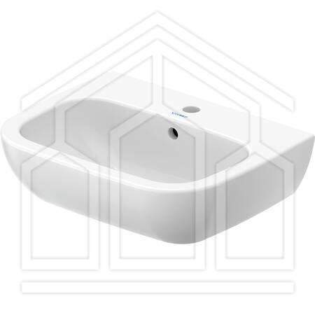 D-CODE lavabo 550 mm, monoforo, con troppopieno