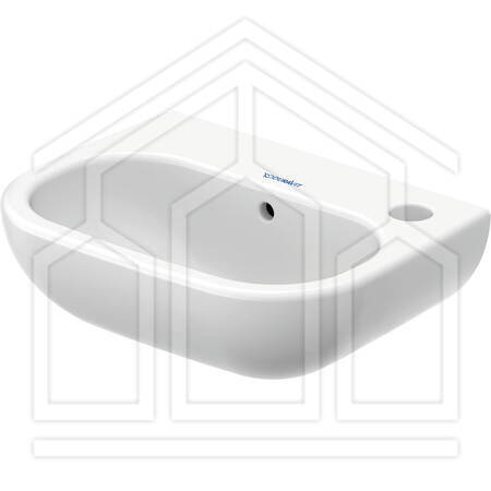 D-CODE lavamani 360 mm, monoforo a dx, con troppopieno