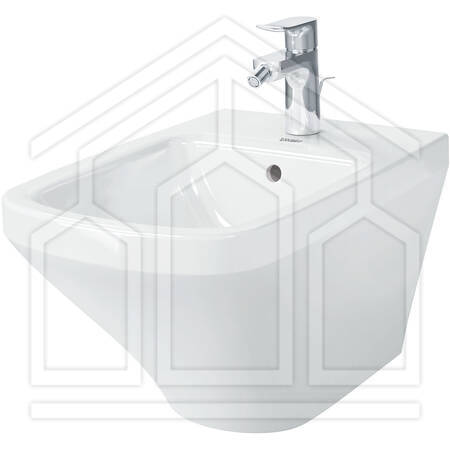DURASTYLE bidet sospeso 540 mm, monoforo, con troppopieno, fissaggi nascosti