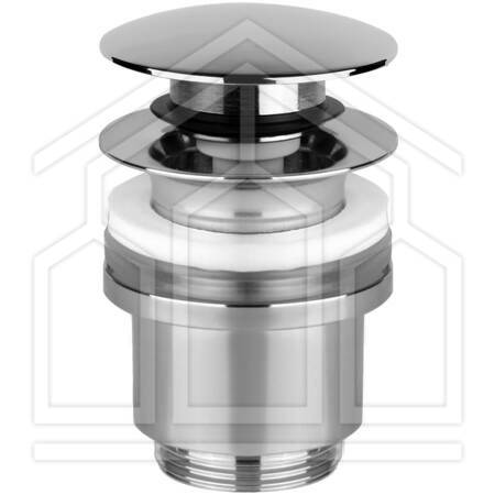 01408 PILETTA LAVABO STOP&GO ø1.1/4" CON TROPPOPIENO CROMO