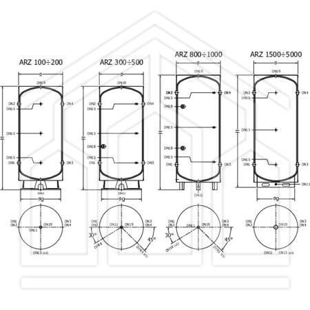 ARZ 1500 SERBATOIO ZINCATO ACQUA REFRIGERATA