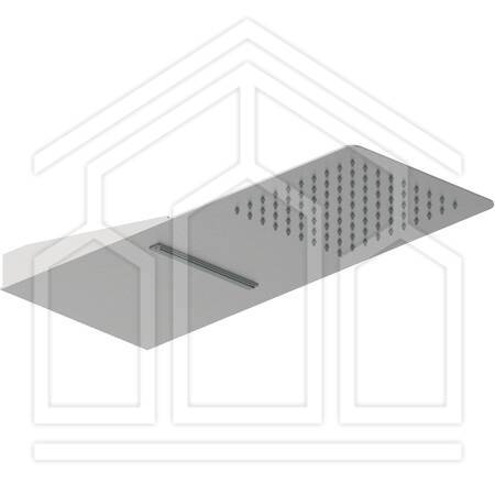 STILOX/SBALZO SOFFIONE ULTRAPIATTO 2mm PIOGGIA/CASCATA INOX SPAZZOLATO