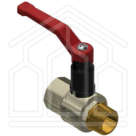 SERIE 382 VALVOLA A SFERA ø2" FEMMINA MASCHIO PROLUNGA LEVA ACCIAIO PN40 ACS