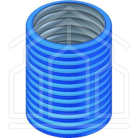TCRM-75 TUBO CORRUGATO DISTRIBUZIONE ø63mm ROTOLO 50m BLU
