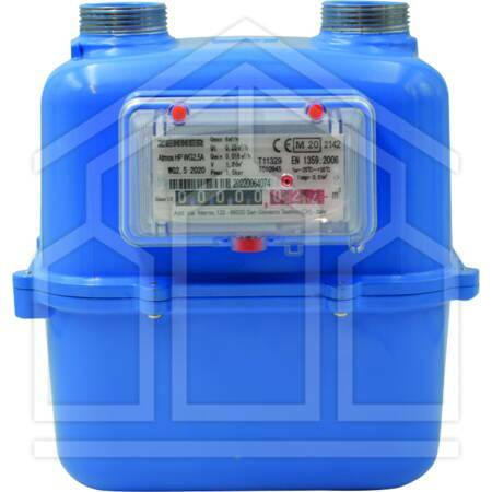CONTATORE GAS FISCALE A MEMBRANA G2,5-G4 ø1.1/4"MM IN ALLUMINIO