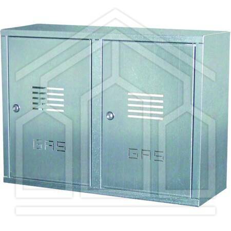 CASSETTA DOPPIA IN LAMIERA ZINCATA 80x50x24cm PER CONTATORE GAS