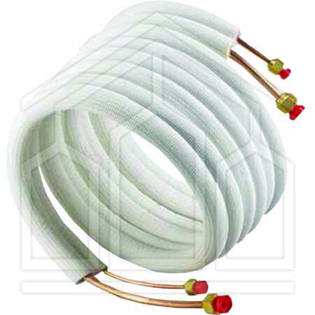 TUBO RAME BINATO RIVESTITO ø1/4"x3/8" SP.0,8mm ROTOLO 3m