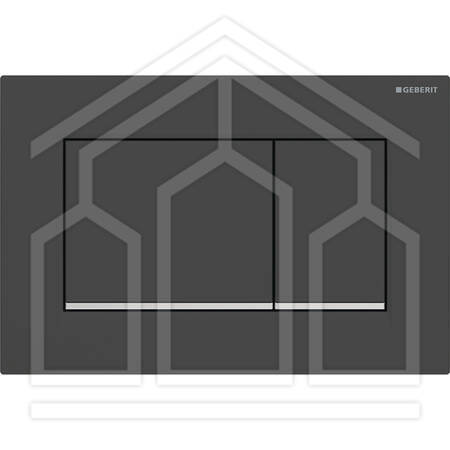 SIGMA20 SQUARE PLACCA DI COMANDO DOPPIO TASTO NERO OPACO/CROMATO/NERO OPACO RIV FACILE DA PULIRE