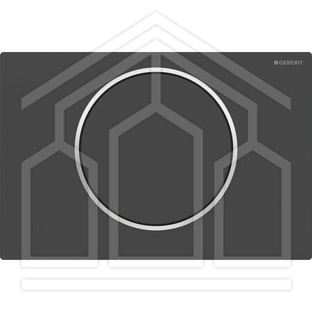 SIGMA10 ROUND PLACCA DI COMANDO TASTO STOP NERO OPACO/CROMATO/NERO OPACO RIVESTIMENTO FACILE DA PULIRE
