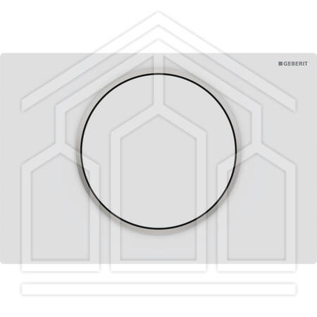 SIGMA10 ROUND PLACCA DI COMANDO TASTO STOP BIANCO OPACO/CROMATO/BIANCO OPACO RIVESTIMENTO FACILE DA PULIRE