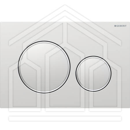 SIGMA20 ROUND PLACCA DI COMANDO DOPPIO TASTO SATINATO/CROMATO/SATINATO RIV FACILE DA PULIRE