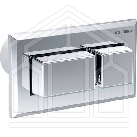 COMANDO PNEUMATICO DESIGN SQUADRATO SIGMA8 DA INCASSO DOPPIOTASTO ESTESO CROMATO