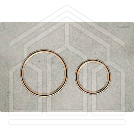 SIGMA50 ROUND PLACCA DI COMANDO EFFETTO CEMENTO ORO ROSSO