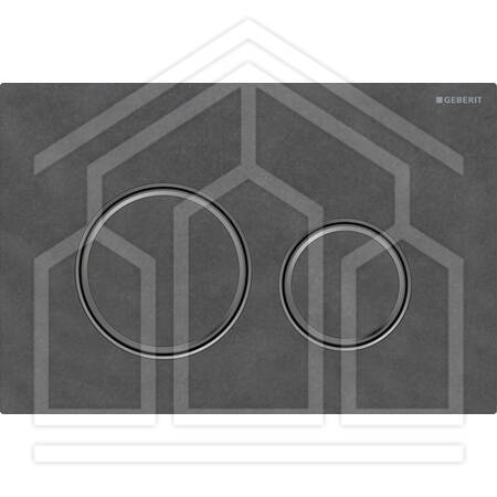 SIGMA50 ROUND PLACCA DI COMANDO PIETRA NATURALE ARDESIA NERO CROMATO