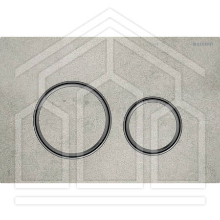 SIGMA50 ROUND PLACCA DI COMANDO EFFETTO CEMENTO NERO CROMATO