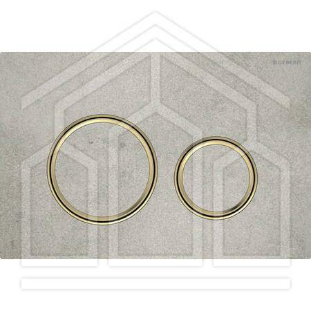 SIGMA50 ROUND PLACCA DI COMANDO EFFETTO CEMENTO OTTONE