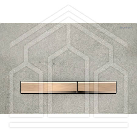 SIGMA50 SQUARE PLACCA DI COMANDO EFFETTO CEMENTO ORO ROSSO