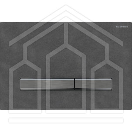 SIGMA50 SQUARE PLACCA DI COMANDO PIETRA NATURALE ARDESIA NERO CROMATO