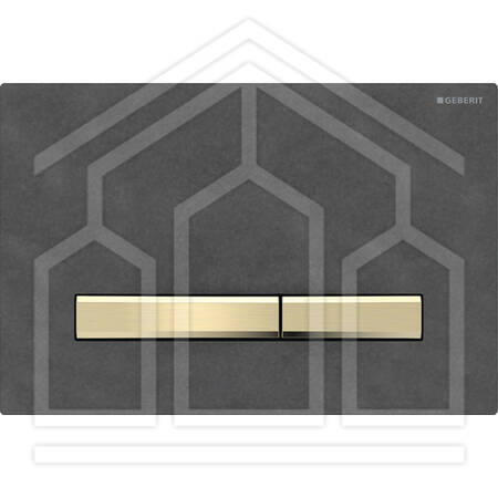 SIGMA50 SQUARE PLACCA DI COMANDO PIETRA NATURALE ARDESIA OTTONE