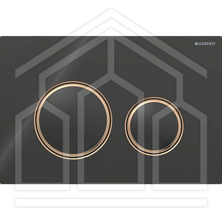 SIGMA50 ROUND PLACCA DI COMANDO VETRO NERO ORO ROSSO