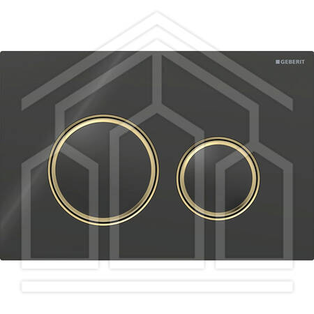 SIGMA50 ROUND PLACCA DI COMANDO VETRO NERO OTTONE