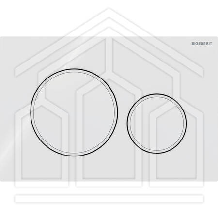 SIGMA20 ROUND PLACCA DI COMANDO DOPPIO TASTO BIANCO/BIANCO OPACO/BIANCO
