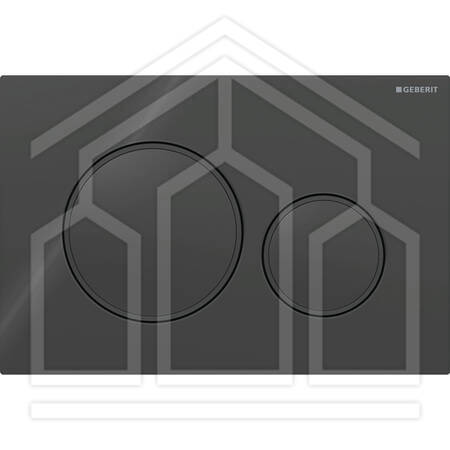 SIGMA20 ROUND PLACCA DI COMANDO DOPPIO TASTO NERO/NERO OPACO/NERO