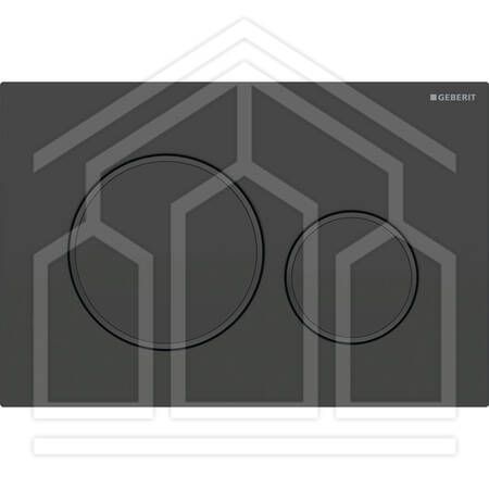 SIGMA20 ROUND PLACCA DI COMANDO DOPPIO TASTO NERO OPACO/NERO/NERO OPACO RIV FACILE DA PULIRE