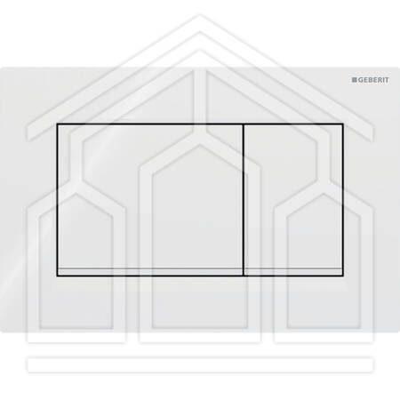 SIGMA20 SQUARE PLACCA DI COMANDO DOPPIO TASTO BIANCO/BIANCO OPACO/BIANCO