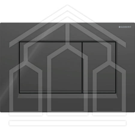 SIGMA20 SQUARE PLACCA DI COMANDO DOPPIO TASTO NERO/NERO OPACO/NERO