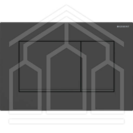 SIGMA20 SQUARE PLACCA DI COMANDO DOPPIO TASTO NERO OPACO/NERO/NERO OPACO RIV FACILE DA PULIRE