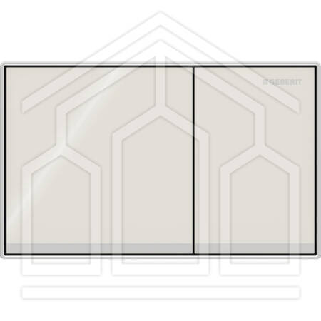 OMEGA60 SQUARE PLACCA DI COMANDO DOPPIO TASTO FILO PARETE GRIGIO SABBIA