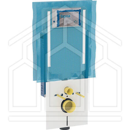 COMBIFIX SIGMA8 PER VASO SOSPESO 109 CM CON ALLACCIAMENTO PER SISTEMA D'ASPIRAZIONE