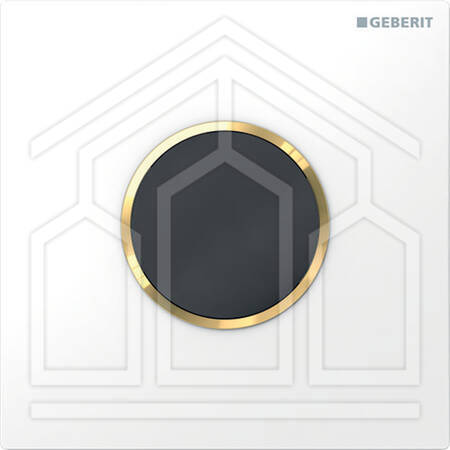 TIPO10 ROUND COMANDO ELETTRONICO PER ORINATOI A BATTERIA BIANCO/ORO/BIANCO