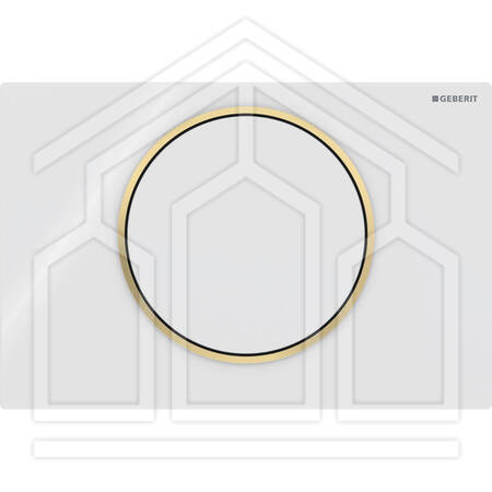 SIGMA10 ROUND PLACCA DI COMANDO TASTO STOP BIANCO/ORO/BIANCO