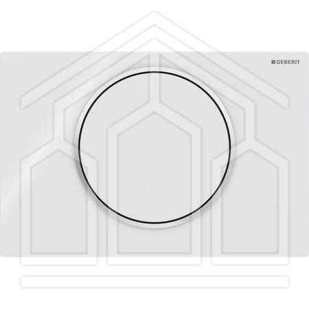 SIGMA10 ROUND PLACCA DI COMANDO TASTO STOP BIANCO/CROMATO/BIANCO
