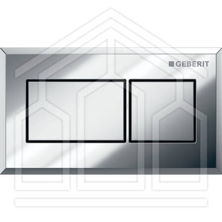 COMANDO PNEUMATICO DESIGN SQUADRATO SIGMA12 DA INCASSO DOPPIOTASTO CROMATO/SATINATO