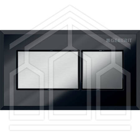 COMANDO PNEUMATICO DESIGN SQUADRATO SIGMA8 DA INCASSO DOPPIOTASTO NERO/SPAZZ