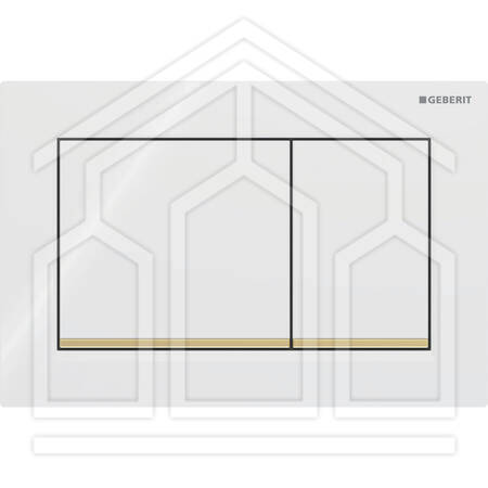 OMEGA20 SQUARE PLACCA DI COMANDO DOPPIO TASTO BIANCO/ORO/BIANCO