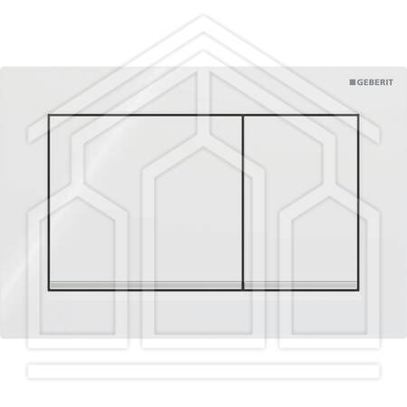 OMEGA20 SQUARE PLACCA DI COMANDO DOPPIO TASTO BIANCO/CROMATO/BIANCO