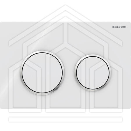 OMEGA20 ROUND PLACCA DI COMANDO DOPPIO TASTO BIANCO/CROMATO/BIANCO